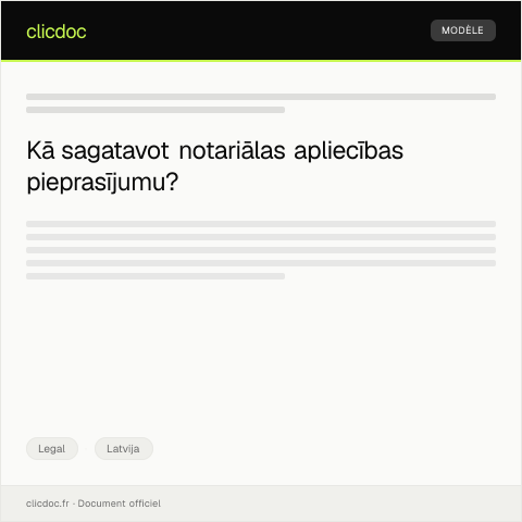 Document preview: Notariālas apliecības pieprasījums par īpašuma nodošanu — Legal, Latvija