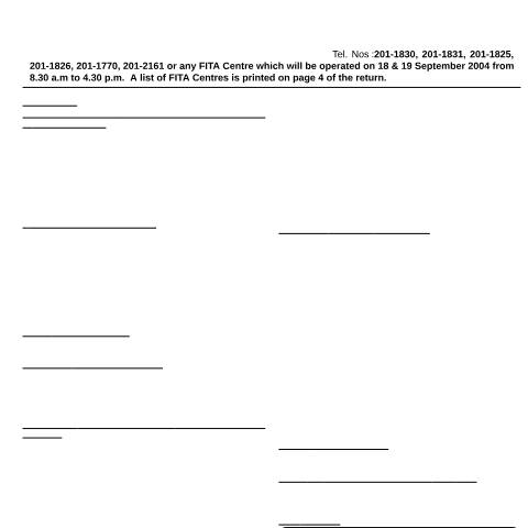 Document preview: Notes on Individual Return 1A — Form, Mauritius (CERFA n°ind1a04n)