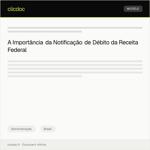 Pré-visualização do documento Notificação de Débito — Administração, Brasil
