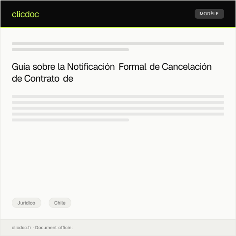 Vista previa del documento Notificación formal de cancelación de contrato de servicios — Jurídico, Chile
