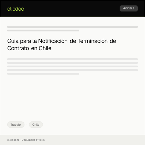 Vista previa del documento Notificación de Terminación de Contrato — Trabajo, Chile