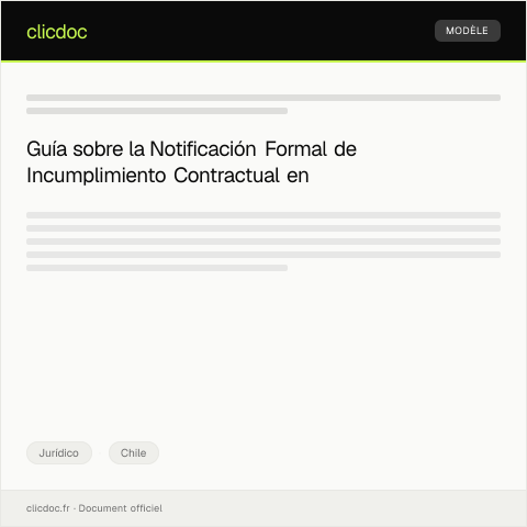 Vista previa del documento Notificación formal de incumplimiento contractual — Jurídico, Chile