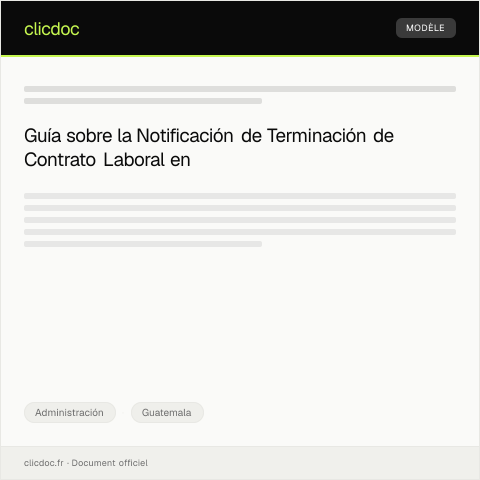Vista previa del documento Notificación de terminación de contrato laboral — Administración, Guatemala