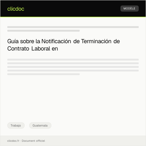 Vista previa del documento Notificación de terminación de contrato laboral por causas justas — Trabajo, Guatemala