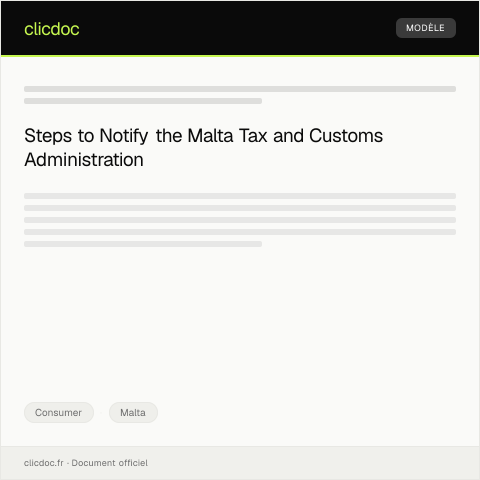 Document preview: Notification of Counterfeit Goods Issue — Consumer, Malta