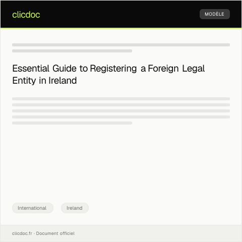 Document preview: Notification of Foreign Legal Entity Registration in Ireland — International, Ireland