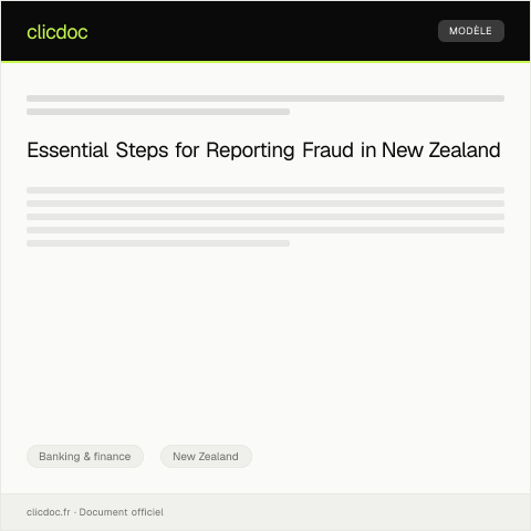 Document preview: Notification of Fraudulent Activity / Pūrongo mō ngā mahi rangirua — Banking & finance, New Zealand