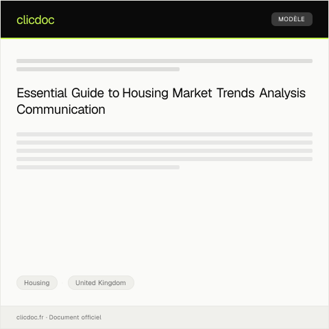Document preview: Notification of Housing Market Trends Analysis — Housing, United Kingdom