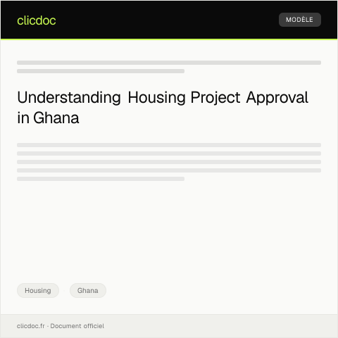 Document preview: Notification of Housing Project Approval by District Assembly — Housing, Ghana