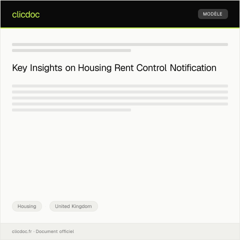Document preview: Notification of Housing Rent Control Policy — Housing, United Kingdom