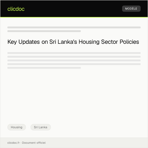 Document preview: Notification of Housing Sector Policy Updates — Housing, Sri Lanka