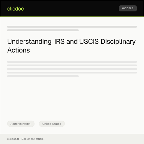 Document preview: Notification of Disciplinary Action Taken — Administration, United States