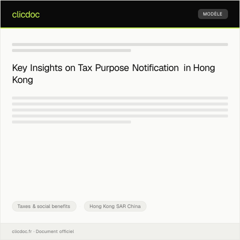 Document preview: Notification of Income for Tax Purposes / 稅務收入通知書 — Taxes & social benefits, Hong Kong SAR China