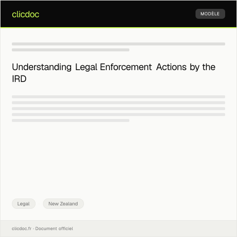 Document preview: Notification of Legal Enforcement Actions — Legal, New Zealand
