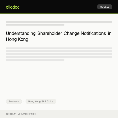 Document preview: Notification of Shareholder Changes to Companies Registry — Business, Hong Kong SAR China
