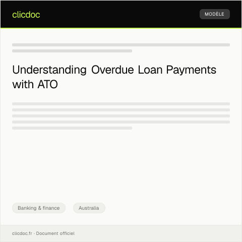 Document preview: Notification of Overdue Loan Payment — Banking & finance, Australia