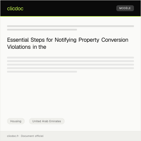 Document preview: Notify Authorities of Property Conversion Violations / إخطار authorities عن انتهاكات تحويل الممتلكات — Housing, United Arab Emirates