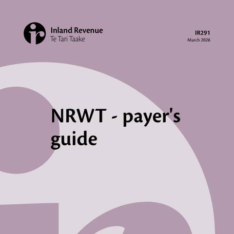 Document preview: NRWT - payers guide — Income tax, New Zealand (CERFA n°IR291)