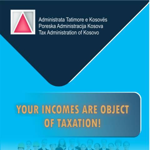 Document preview: Your Incomes are Object of Taxation! — Flyers, Kosovë