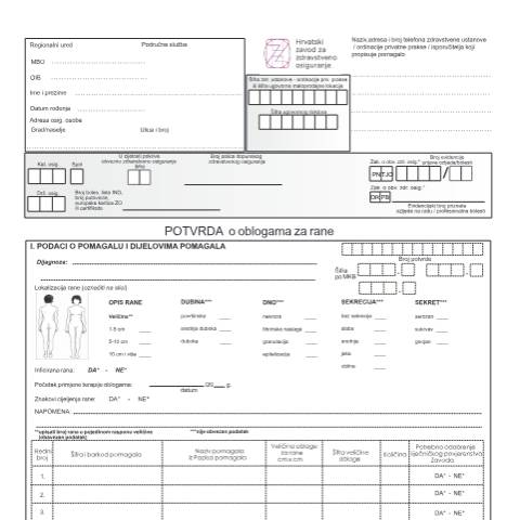Document preview: PotOblogRane 16.05.2019 — Zdravstveno (sante), Hrvatska (CERFA n°PotOblogRane 16)