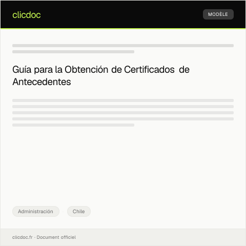 Vista previa del documento Obtención de certificados de antecedentes de tráfico y judiciales — Administración, Chile