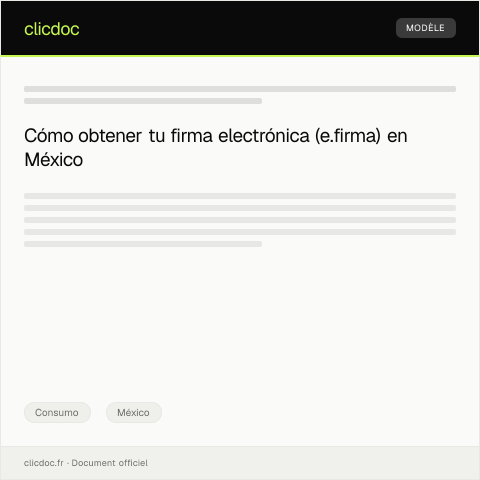 Vista previa del documento Obtención de firma electrónica (e.firma) para trámites fiscales — Consumo, México