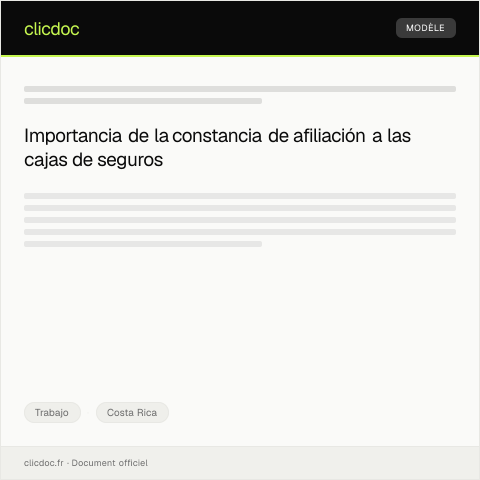 Vista previa del documento Obtener constancia de afiliación a las cajas de seguros — Trabajo, Costa Rica