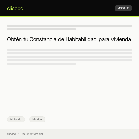 Vista previa del documento Obtener constancia de habitabilidad en trámites de vivienda — Vivienda, México