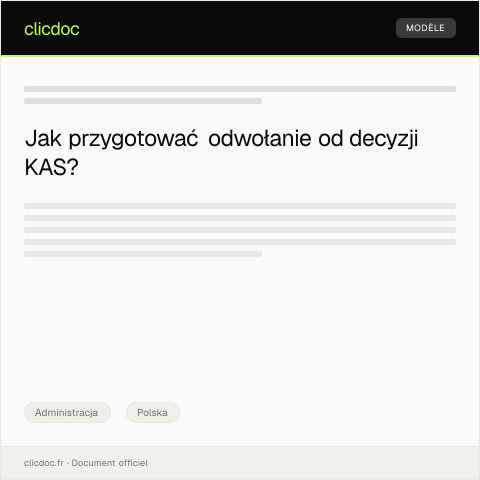 Document preview: Odwołanie od decyzji o rozwiązaniu umowy — Administracja, Polska