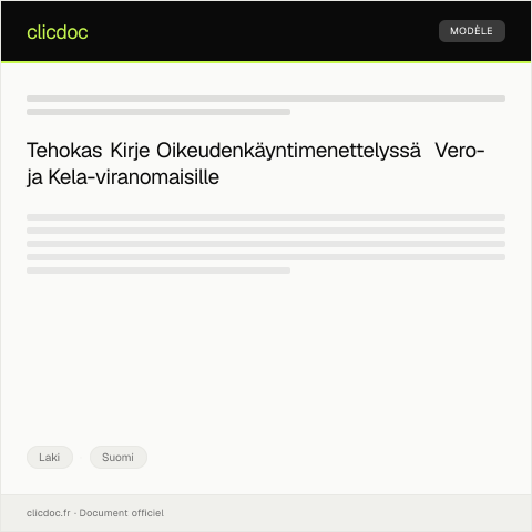 Document preview: Oikeudenkäyntimenettely — Laki, Suomi