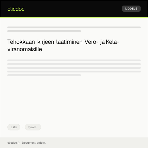 Document preview: Oikeusprosessiin hakeutuminen — Laki, Suomi
