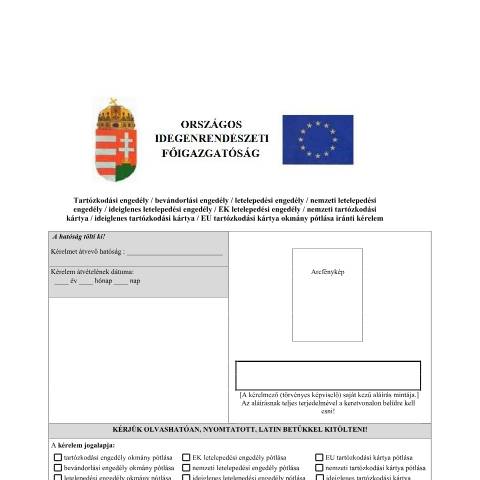 Document preview: 18 Okmánypótlás — OIF_BEVANDORLAS, Magyarország