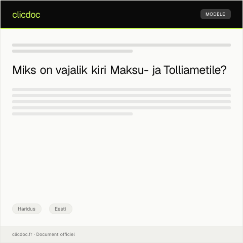 Document preview: Õppetegevuse tõend ja õppeaasta kestuse dokument — Haridus, Eesti