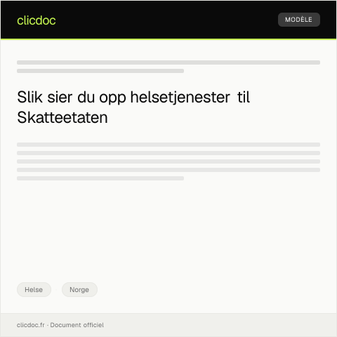 Document preview: Oppsigelse av helsetjenester — Helse, Norge