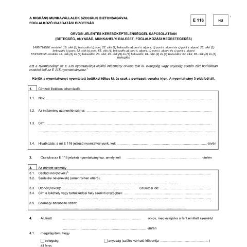 Document preview: NEU.69.K — Kézi kitöltés — NEAK_EGESZSEGBIZTOSITAS, Magyarország (CERFA n°NEU.69.K)