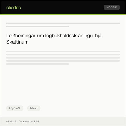 Document preview: Ósk um lögbókhaldsskráningu — Lögfræði, Ísland