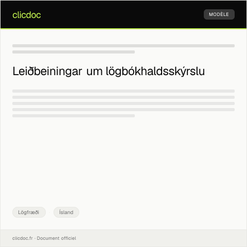 Document preview: Ósk um lögbókhaldsskýrslu — Lögfræði, Ísland