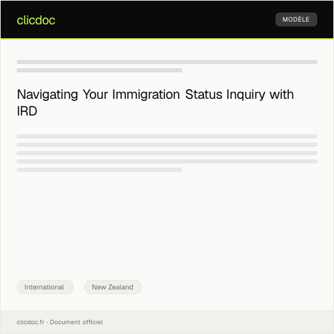 Document preview: Overseas Immigration Status Inquiry / Pēnei mō te Tūnga Manuhiri ki tāwāhi — International, New Zealand