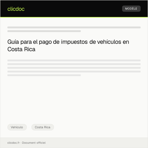 Vista previa del documento Pagar impuestos de vehículos en línea — Vehículo, Costa Rica