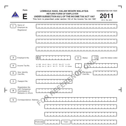 Document preview: E 2011 — Employer, Malaysia