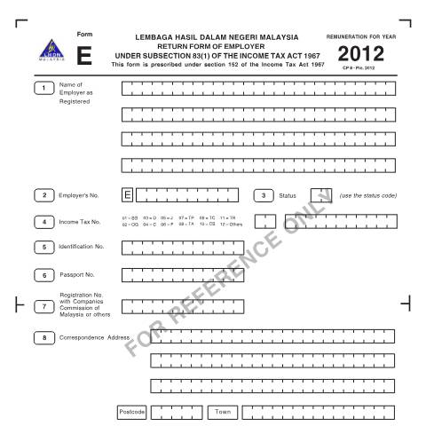 Document preview: E 2012 — Employer, Malaysia