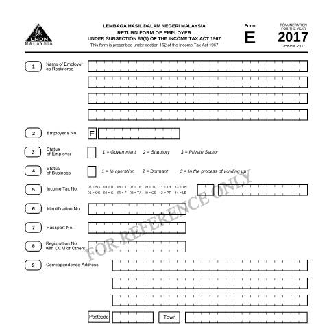 Document preview: E 2017 — Employer, Malaysia