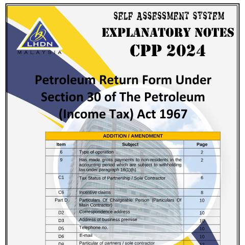Document preview: CPP 2024 Explanatory Notes — Petroleum, Malaysia