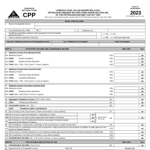 Document preview: ARF CPP 2023 — Petroleum, Malaysia
