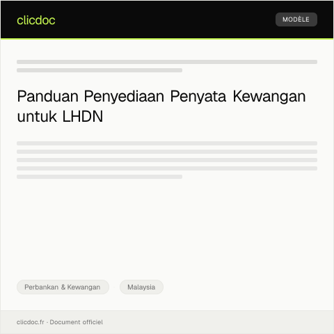 Document preview: Penyediaan Penyata Kewangan — Perbankan & Kewangan, Malaysia
