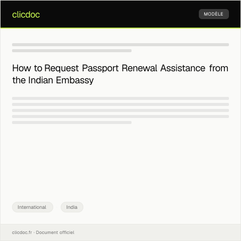 Document preview: Letter to Indian Embassy for Assistance in Passport Renewal — International, India