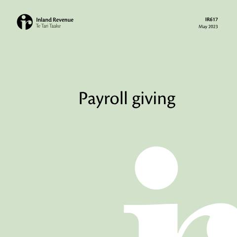 Document preview: Payroll giving — Employing staff, New Zealand (CERFA n°IR617)