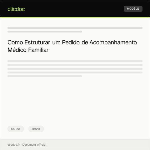 Pré-visualização do documento Pedido de Acompanhamento Médico Familiar — Saúde, Brasil