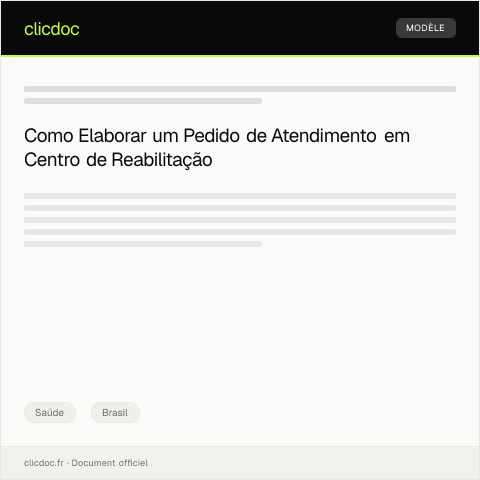 Pré-visualização do documento Pedido de Atendimento em Centro de Reabilitação — Saúde, Brasil