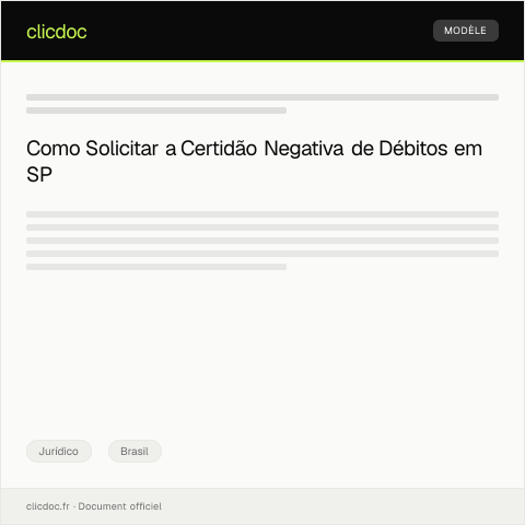 Pré-visualização do documento Pedido de Certidão Negativa de Débitos Tributários ao Estado de São Paulo — Jurídico, Brasil